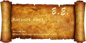 Batiszt Emil névjegykártya